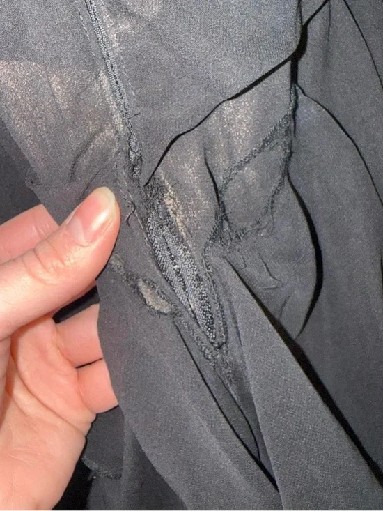 Muse by Marchesa Dahlia Chiffon Ruched Cascading Formal Maxi Dress - Picture 7 of 10